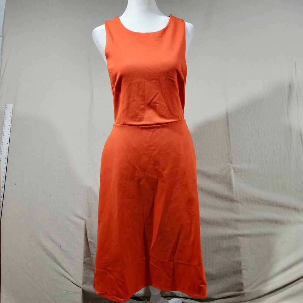 Banana Republic NWT‎ Orange Sleeveless Midi Dress Criss Cross Pockets Swifties